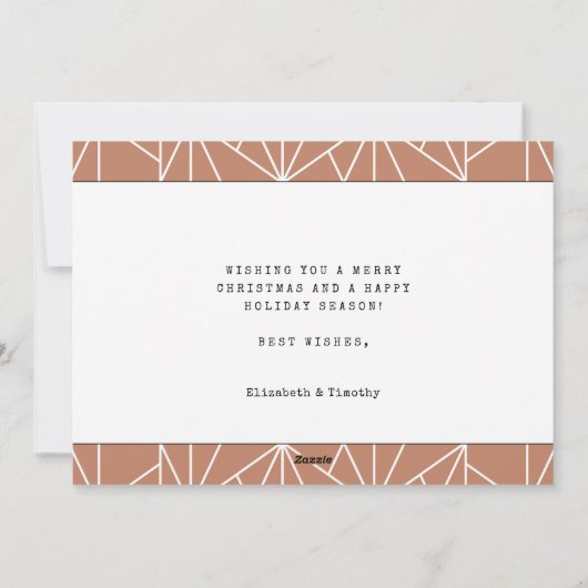 Retro Married en Merry newlyweds trouwfoto Feestdagenkaart (Achterkant)