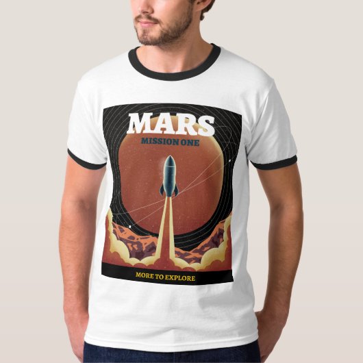 Retro Mars expeditie T-Shirt (Voorkant)