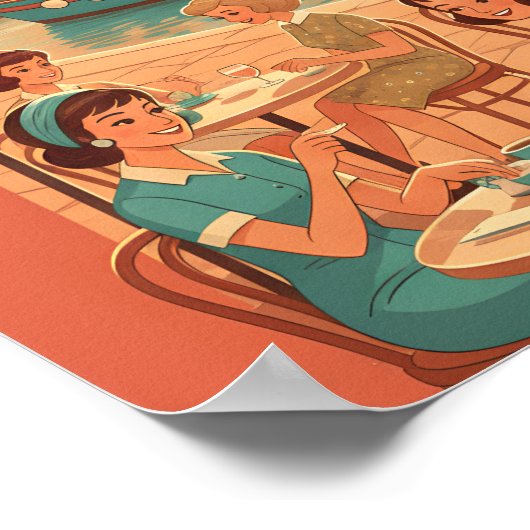 Retro Marseille: Franse Rivièra in de jaren 50 Poster (Hoek)