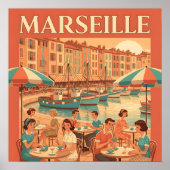 Retro Marseille: Franse Rivièra in de jaren 50 Poster (Voorkant)