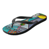 Retro Martini Adult, breedband Teenslippers (Schuin)