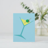 Retro Martini Briefkaart (Staand voorkant)
