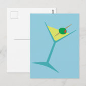 Retro Martini Briefkaart (Voorkant / Achterkant)