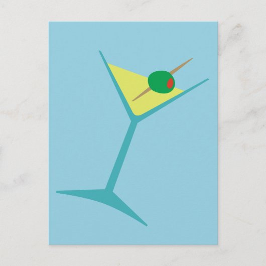 Retro Martini Briefkaart (Voorkant)