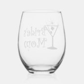 Retro Martini - Bruid's Moeder Wijnglas Zonder Voet (Achterkant)