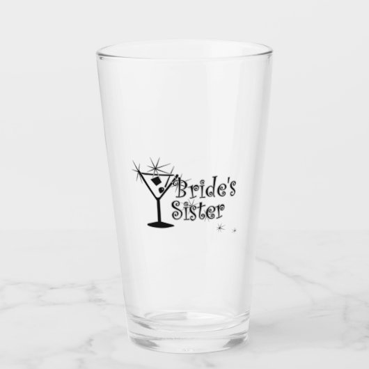 Retro Martini - Bruidszus Glas (Voorkant)