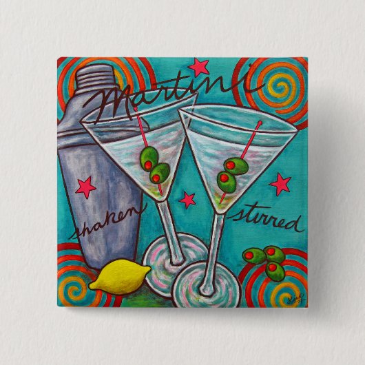 Retro Martini Button (Voorkant)
