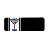 Retro Martini Cocktail Adresetiketten Etiket (Voorkant)