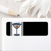 Retro Martini Cocktail Adreslabels Etiket (Insitu)