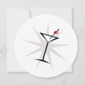 Retro Martini Cocktail Party Uitnodigingen (Voorkant)