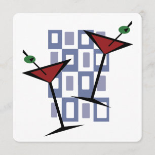 Retro Martini Cocktail Party Uitnodigingen