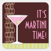Retro Martini Cocktail Sticker (Voorkant)