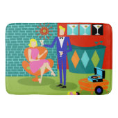 Retro Martini Couple Bath Mat (Voorkant)