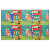 Retro Martini Couple Fabric Stof (Fat Quarter)