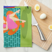 Retro Martini Couple Kitchen Towels Theedoek (Quarter Fold)