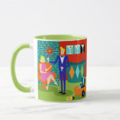 Retro Martini Couple Mok (Links)