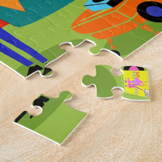 Retro Martini Couple Puzzle Legpuzzel (Zijkant)