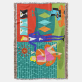 Retro Martini Couple Throw Blanket Deken (Voorkant Verticaal)