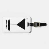 Retro Martini Glass Bagagelabel (Voorkant horizontaal)