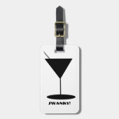 Retro Martini Glass Bagagelabel (Voorkant verticaal)