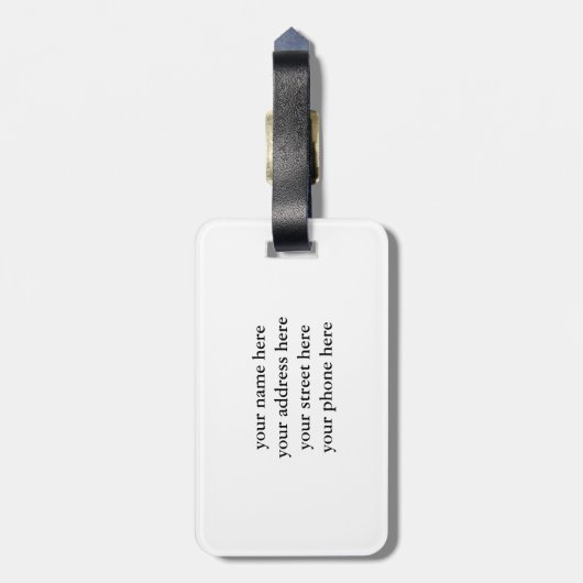 Retro Martini Glass Bagagelabel (Achterkant verticaal)