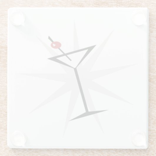 Retro Martini Glazen Onderzetter (Achterkant)