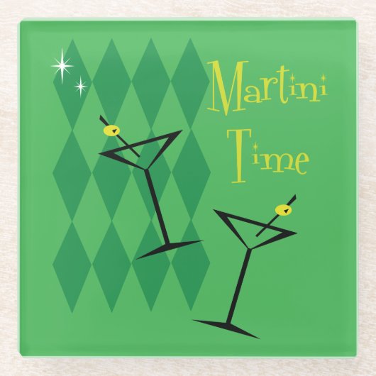 Retro Martini Glazen Onderzetter (Voorkant)