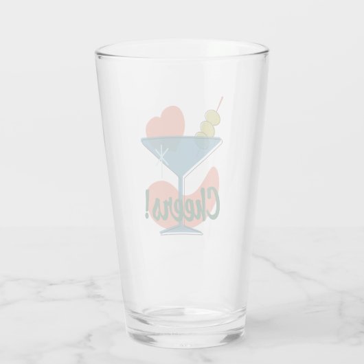 Retro Martini Madness Cheers and Beers Glas (Achterkant)