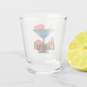 Retro Martini Madness Cheers Shot Glass Glas (Achterkant)