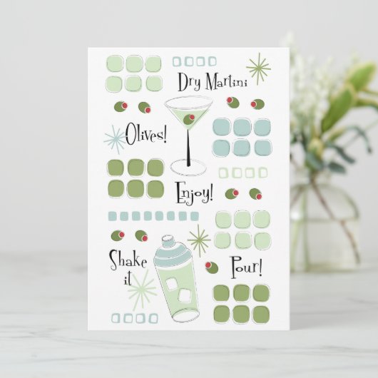 Retro Martini Mid-Century Modern (Staand voorkant)