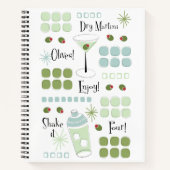 Retro Martini Mid-Century Modern Notitieboek (Voorkant)