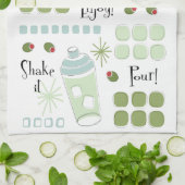 Retro Martini Mid-Century Modern Theedoek (Gevouwen)