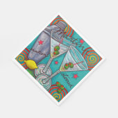 Retro Martini Papieren servetten (Hoek)