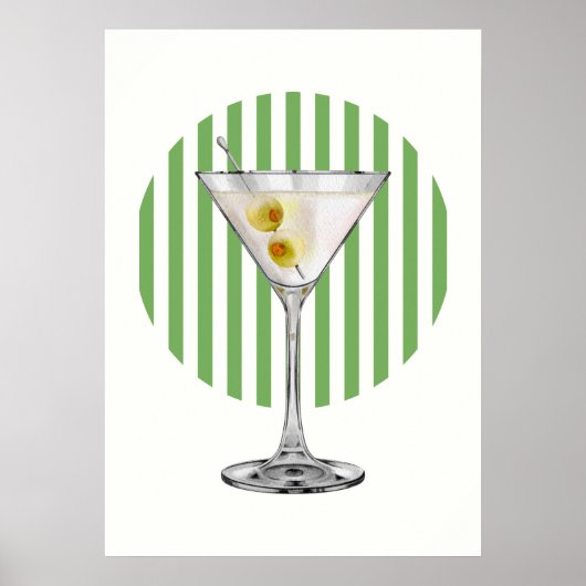 Retro Martini Poster (Voorkant)