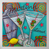 Retro Martini Poster van Lisa Lorenz (Voorkant)