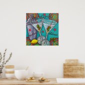 Retro Martini Poster van Lisa Lorenz (Keuken)