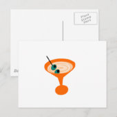Retro Martini Time Briefkaart (Voorkant / Achterkant)