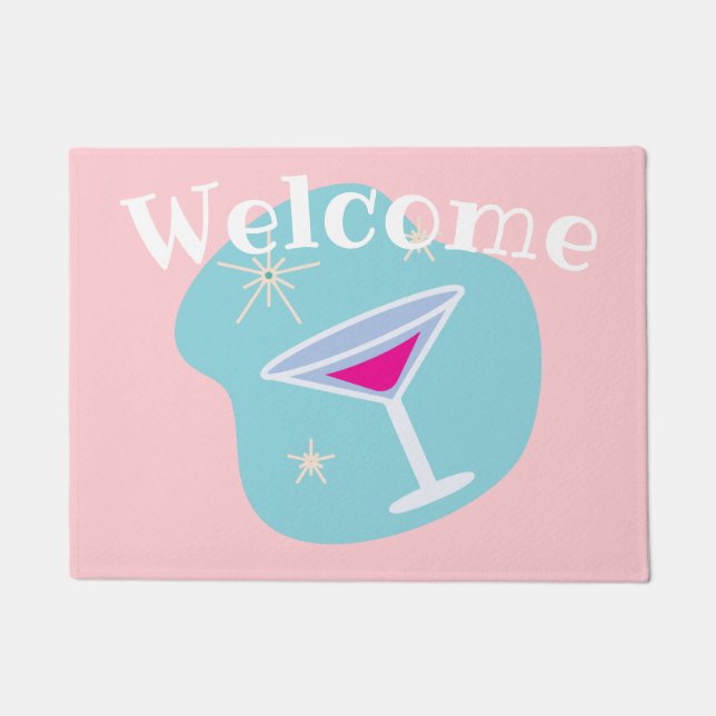 Retro Martini Welcome Mat (Voorkant)