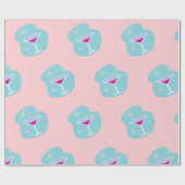 Retro Martini Wrapping Paper Cadeaupapier (Vlak)