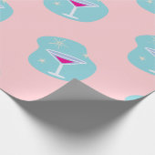 Retro Martini Wrapping Paper Cadeaupapier (Hoek)