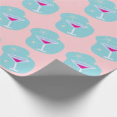 Retro Martini Wrapping Paper Cadeaupapier (Hoek)