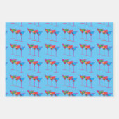 Retro Martinis 3 manieren die het Blad van de Band Inpakpapier Vel (Voorkant 2)