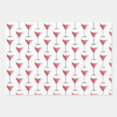 Retro Martinis 3 manieren die het Blad van de Band Inpakpapier Vel (Voorkant)