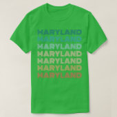Retro Maryland -Amerikaanse staten T-shirt (Design voorkant)