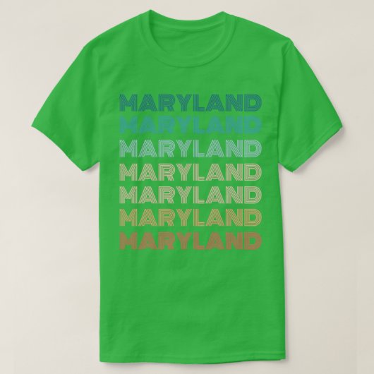Retro Maryland -Amerikaanse staten T-shirt (Design voorkant)
