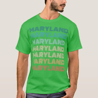 Retro Maryland -Amerikaanse staten T-shirt