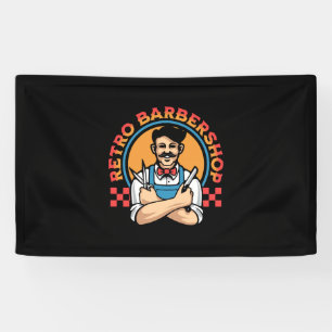 Retro Mascot Barbershop Spandoek