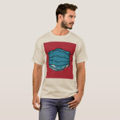Retro Masker Op Blijf Koel Design T-shirt (Voorkant volledig)