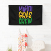 Retro Masquerade Mardi Gras Crew Beads Parade Spandoek (Insitu)