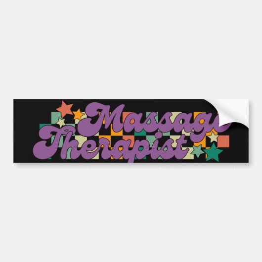 Retro Massage Therapeut Bumpersticker (Voorkant)
